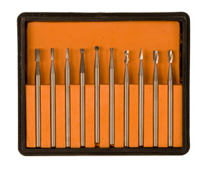 10 Piece Mini HSS Bur Set