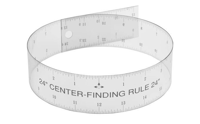24 inch Clear Flex Center Finding Ruler