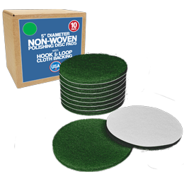 5" Non-Woven Discs - Green - 240 Grit - 10 Pack