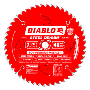 7-1/4" x 48 Tooth Ferrous Metal Saw Blade - D0748F