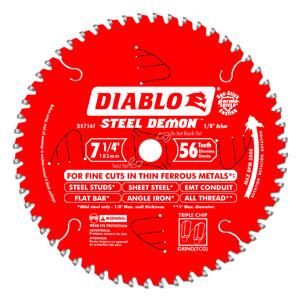 7-1/4" x 56 Tooth Ferrous Metal Saw Blade - D0756F