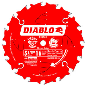 5-3/8" x 16 Tooth Framing Saw Blade - D0516X