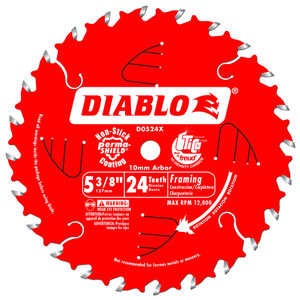 5-3/8" x 24 Tooth Framing Saw Blade - D0524X