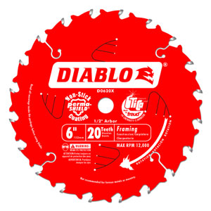 6" x 20 Tooth Framing Saw Blade - D0620X