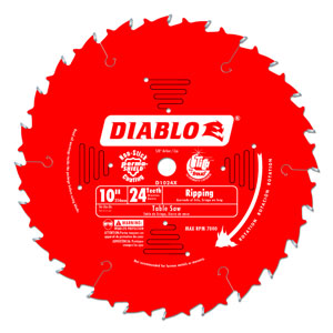10" x 24 Tooth Framing / Ripping Saw Blade - D1024X