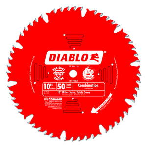 10" x 50 Tooth Combination Saw Blade - D1050X