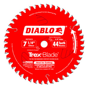 7-1/4" x 44 Tooth Composite Material / Plastics TrexBlade - D0744CD