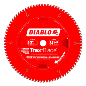 12" x 84 Tooth Composite Material / Plastics TrexBlade - D1284CD