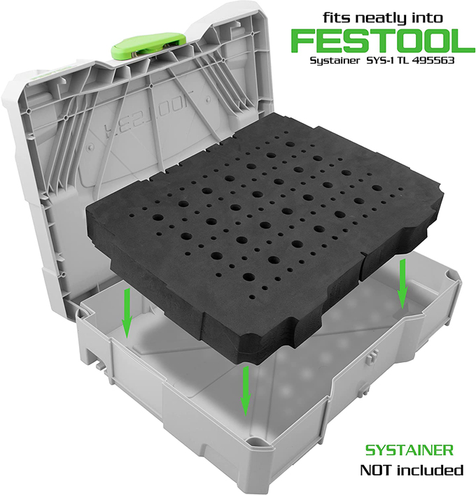 Festool Systainer Foam Router Bit Storage Tray