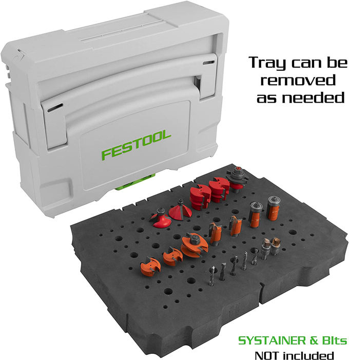 Festool Systainer Foam Router Bit Storage Tray