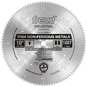 10" Industrial Thin Stock Non-Ferrous Metal Blade LU90M010