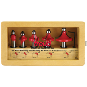 5 Peice Roundover Bit Set - 2 Flute Bits