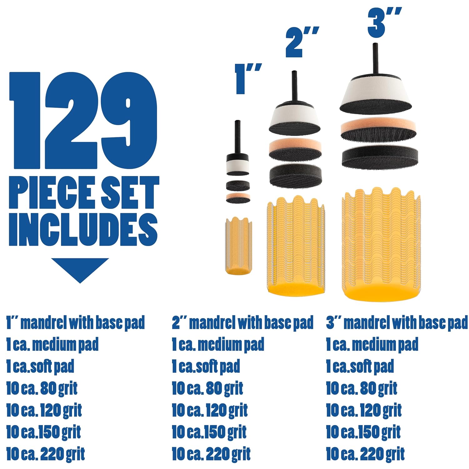 129 Piece Flex Edge Bowl Sander Kit