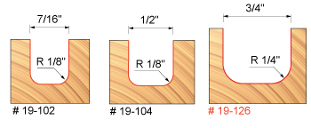 Dish Carving Router Bits profiles