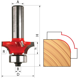 Freud Quadra-Cut Roundover Router Bits