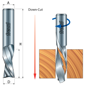 Down Spiral Solid Carbide Router Bit