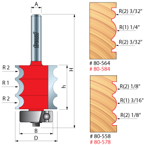 Triple Beading Router Bits