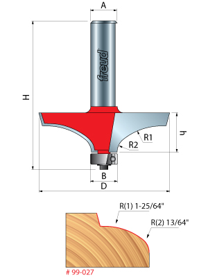 Table Edge & Handrail Router Bit