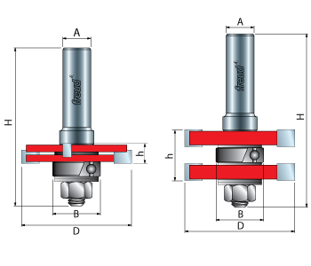 Adjustable Tounge & Groove Router Bit Set