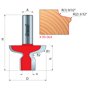 Finger Pull Door Lip Router Bit