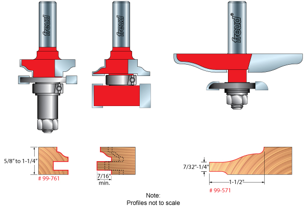 3 Piece Premier Adjustable Cabinet Bit Set