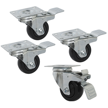 3" Double Locking Swivel Casters