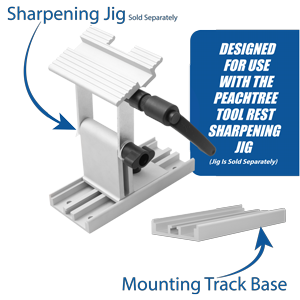 Mounting Track Base Add-On for Tool Rest Sharpening Jig