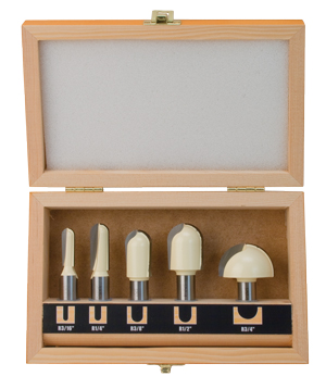 5 PC Round Nose Bit Set