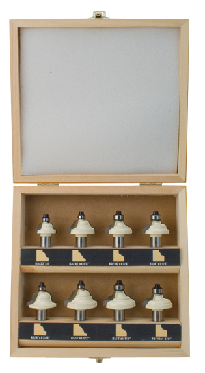 8 Piece Classical Profile Router Bit Set