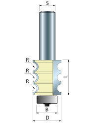 Triple Beading Router Bit