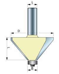 45° Chamfer Router Bits
