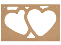Bowl & Tray Two Hearts Template