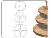 Bowl & Tray Three Tier Templates