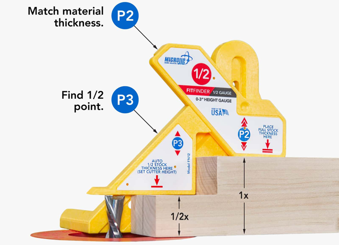 Microjig FITFINDER 1/2 Gauge