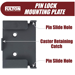 Pin Lock Quick Release Mounting Plates For Workbench Casters