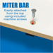 19" Precision Aluminum  Miter Bar Mounting Options