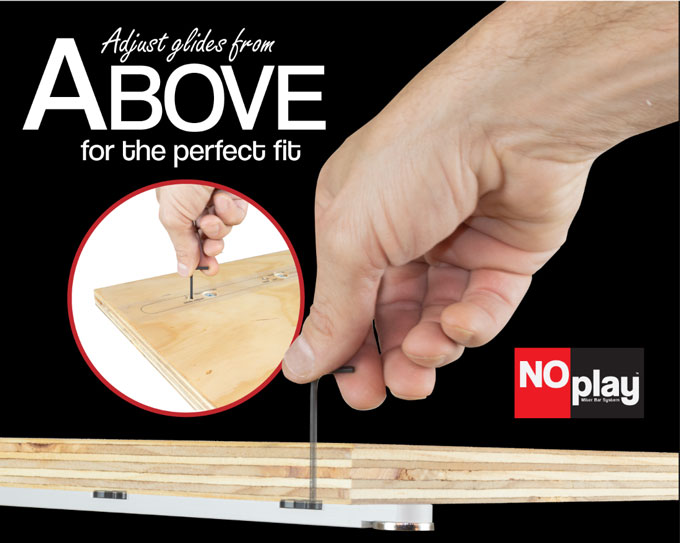 17" NoPlay Aluminum Miter Bar