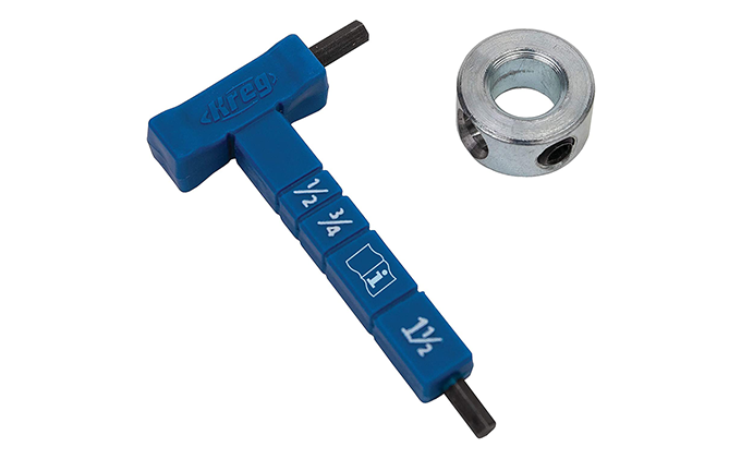 Kreg® Easy-Set Stop Colla & Material Gauge/Hex Wrench Kit