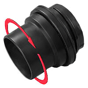 2-1/2" 360° Rotating Adaptor w/ Screw End