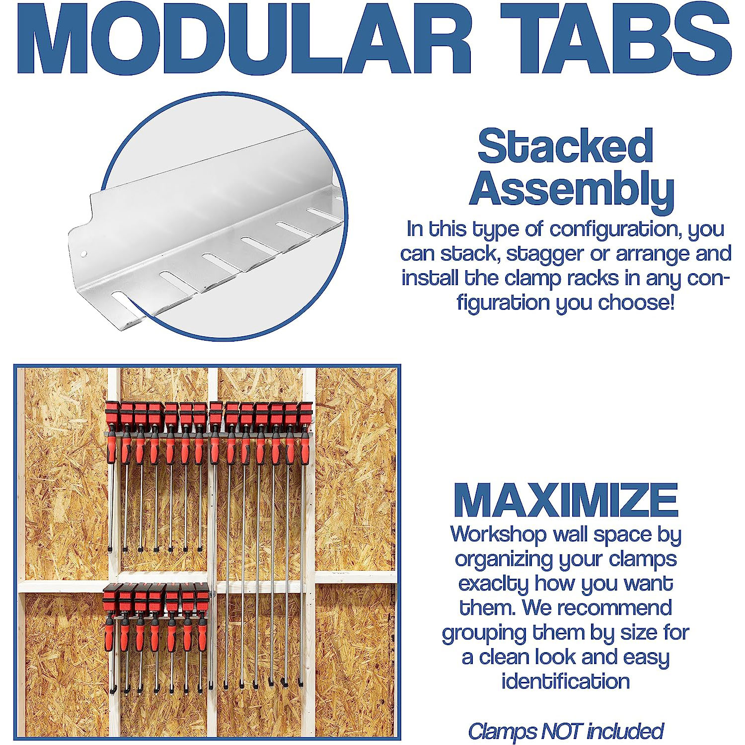 Bar/Parallel Clamp Modular Clamp Rack - 3 Pack