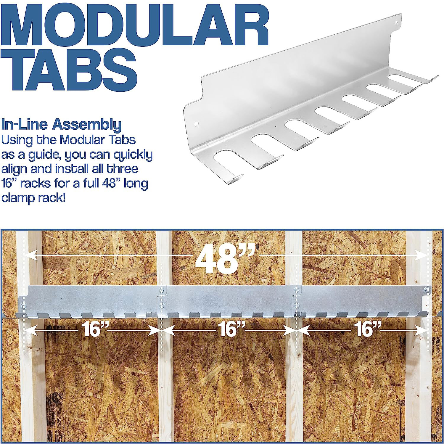 Pipe Clamp Modular Clamp Rack - 3 Pack