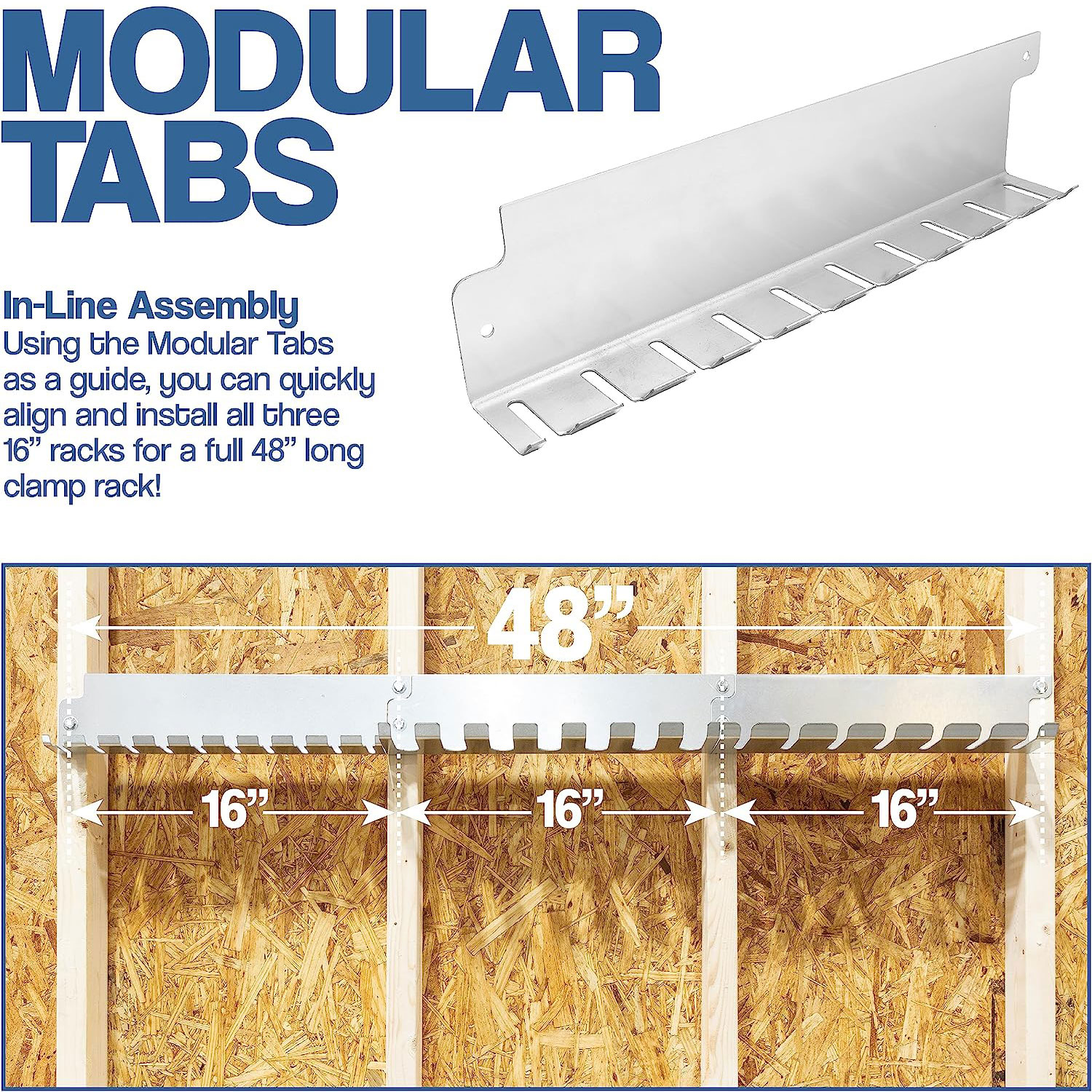 Pipe Clamp Modular Clamp Rack - 3 Pack