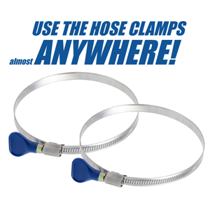 Heavy Duty Clear PVC Flex Hose with 2 Hose Clamps