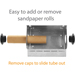 Steel Sandpaper Roll Dispenser Holds Five 1" x 20' Abrasive Rolls