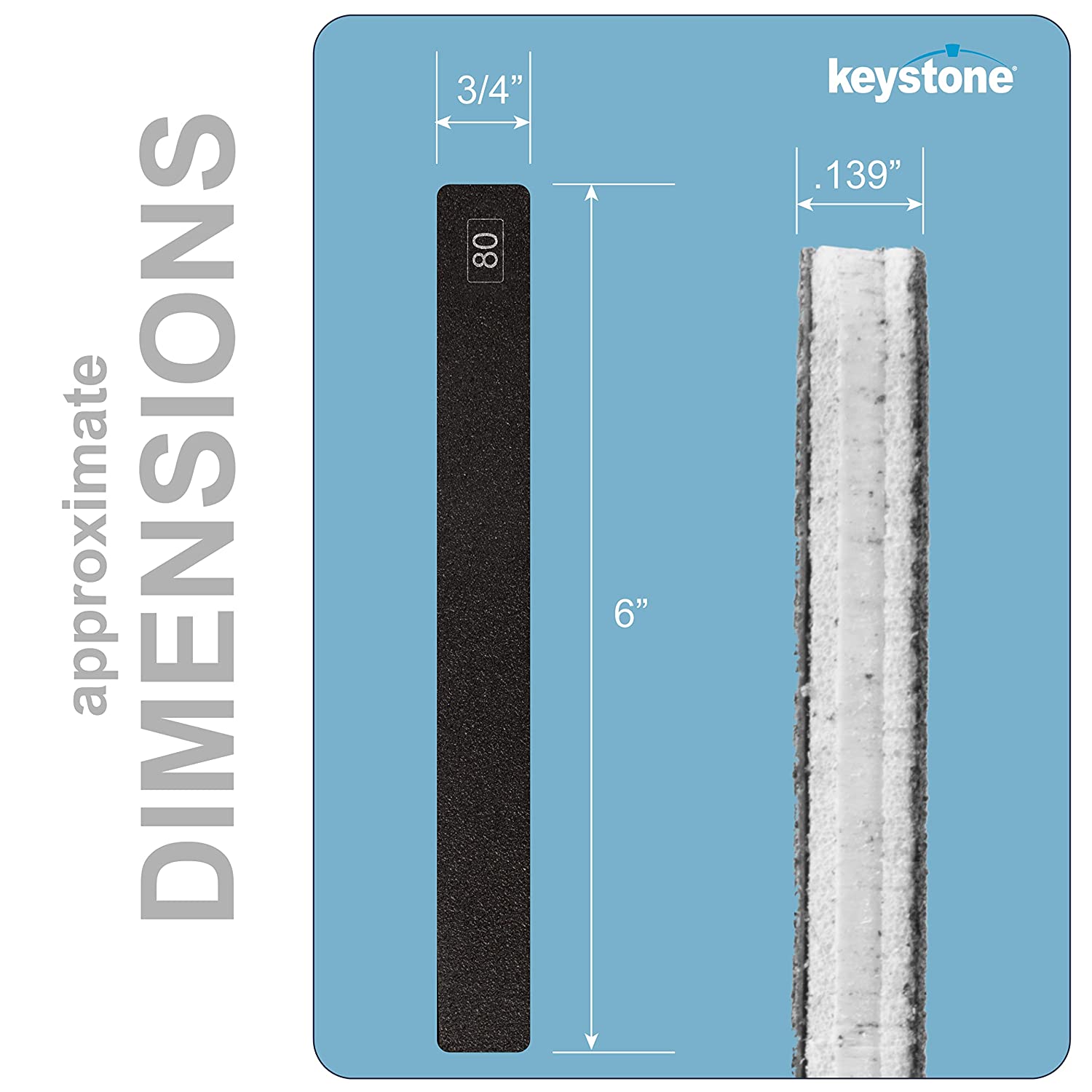 Keystone Double Sided Micro Cushioned Abrasive Sticks | Low to Extra Fine - 10 Piece Set