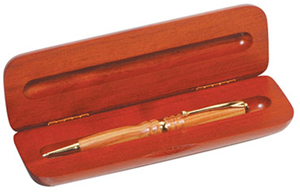 Wide Single Rosewood Colored Pen Box PKBOXR1
