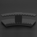 12 Pen Black Acrylic Fanned Arch Display