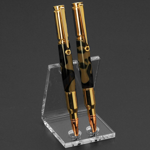 Single Two Pen Clear Acrylic Stand