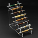 8 Pen Horizontal Clear Acrylic Stand
