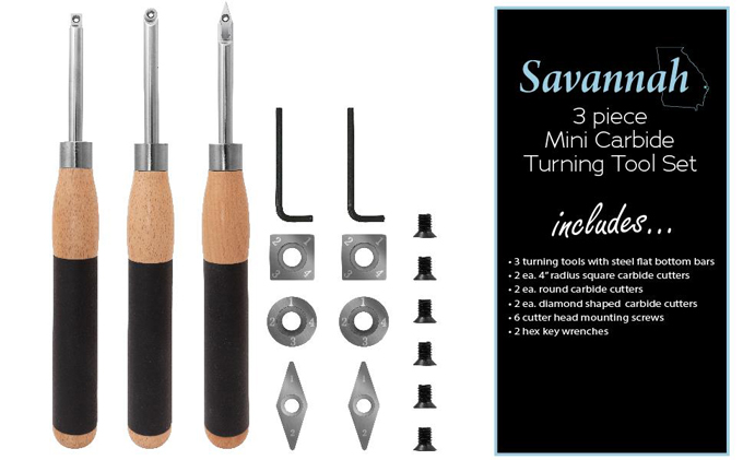 3 Piece Carbide Mini Turning Tool Set